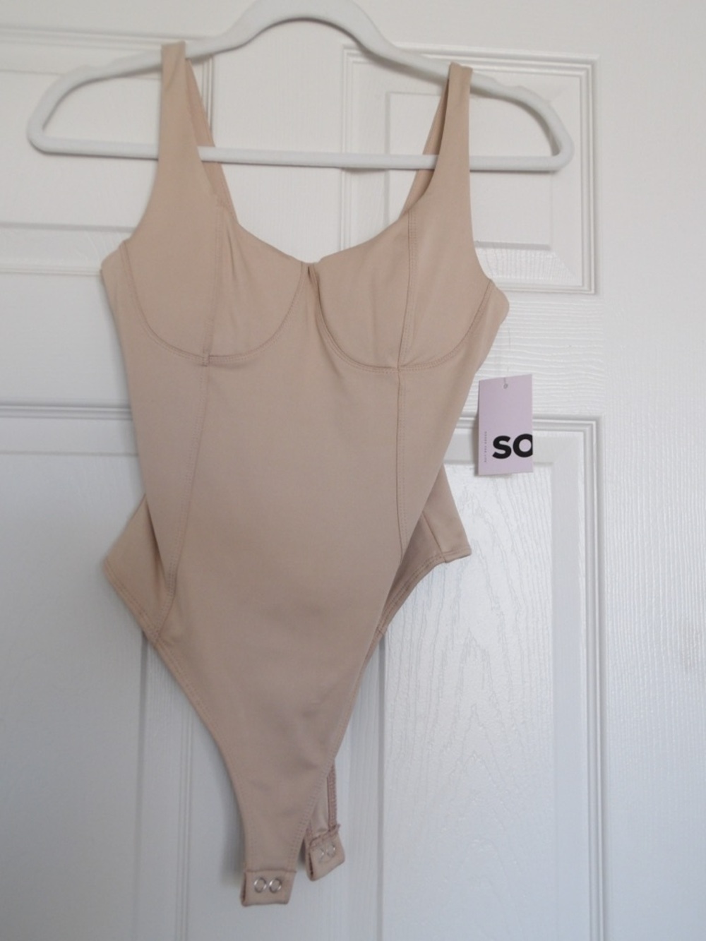 Beige Sculpting Women's Bodysuit - Unbranded